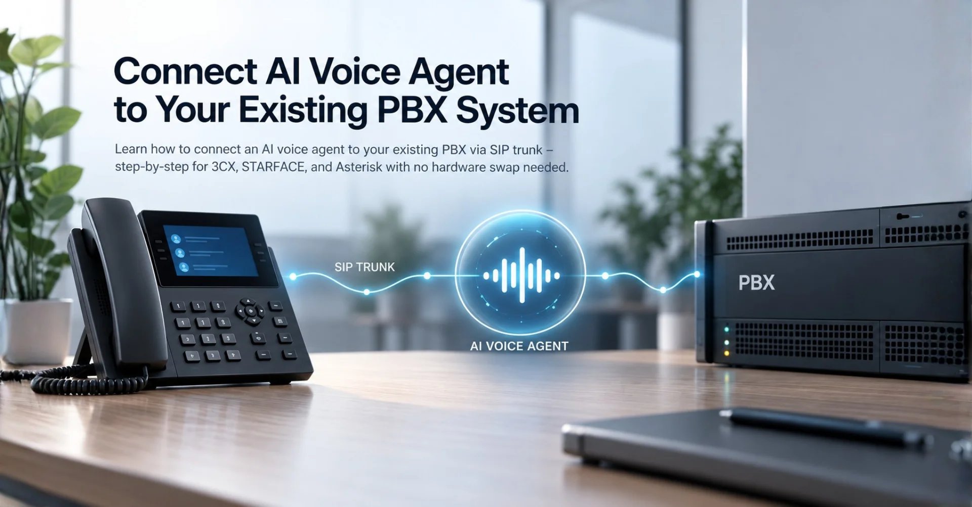 Connectez un agent vocal IA à votre système PBX existant