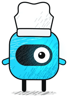 Famulor mascot: Chef's hat, Stands