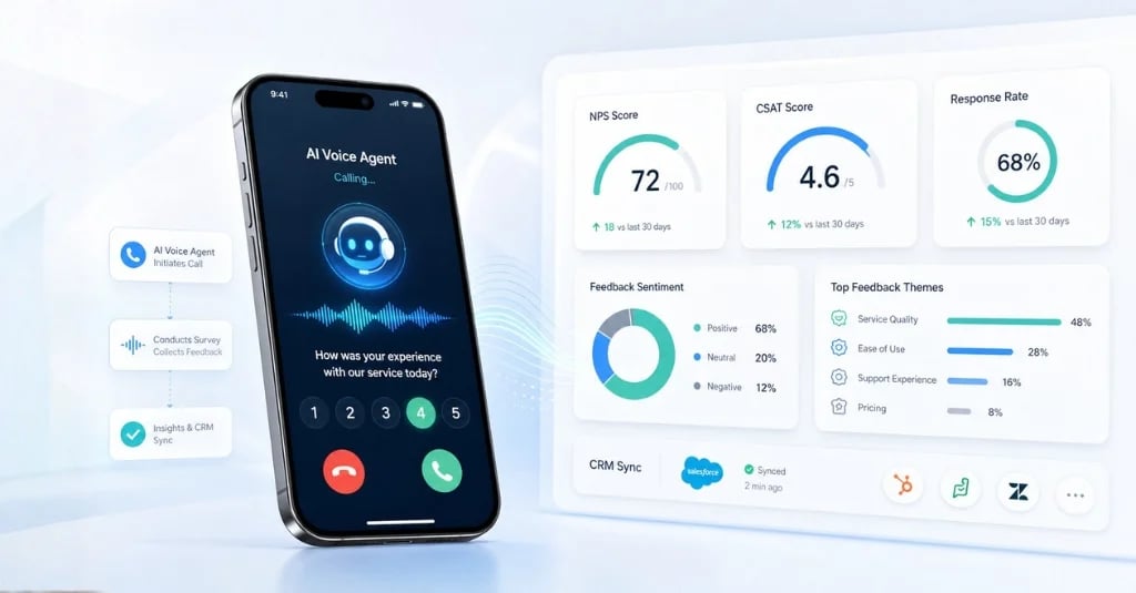 Agents vocaux IA pour les enquêtes de satisfaction client en 2026