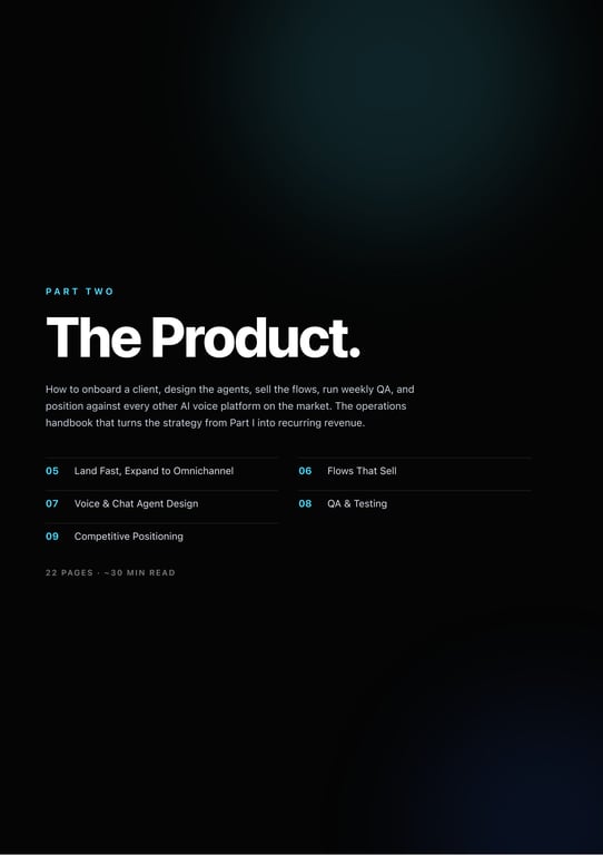 Part II · The product
