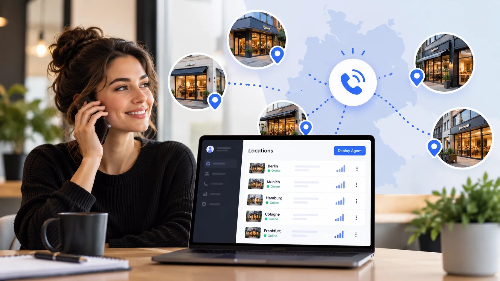 Voice AI für Franchise-Ketten: KI-Telefonie zentral steuern